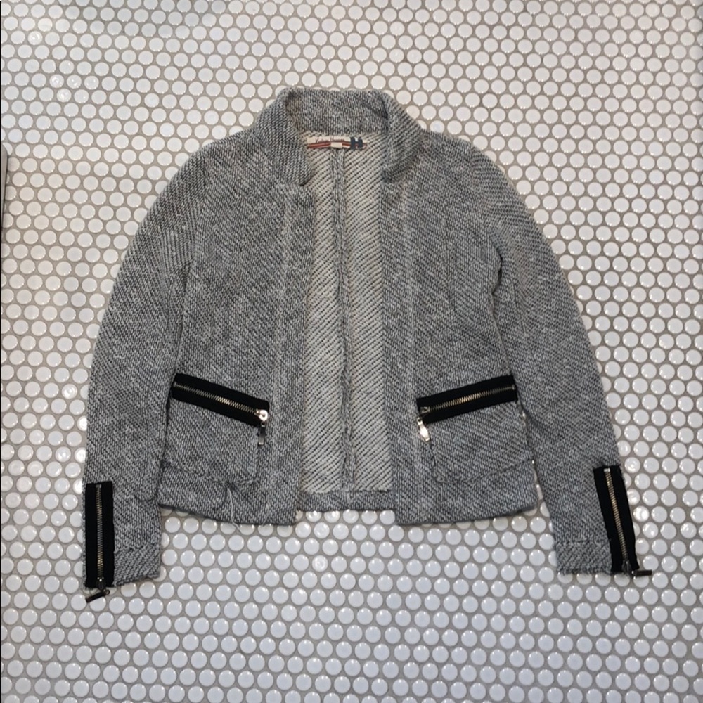 VINTAGE HAVANA black and white blazer style coat